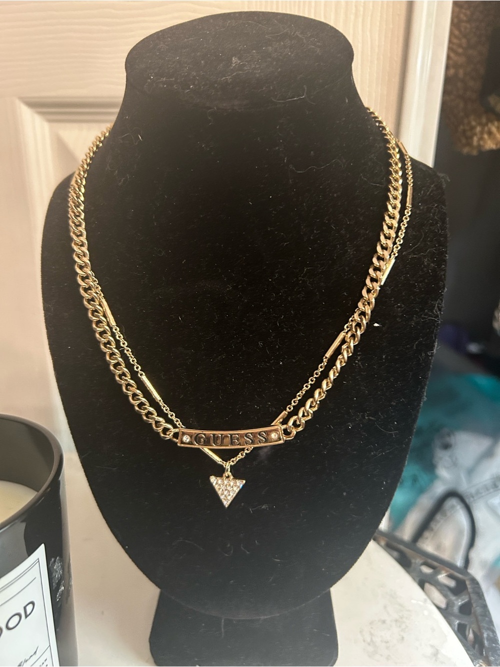 Guess Gold Chain Necklace Set
